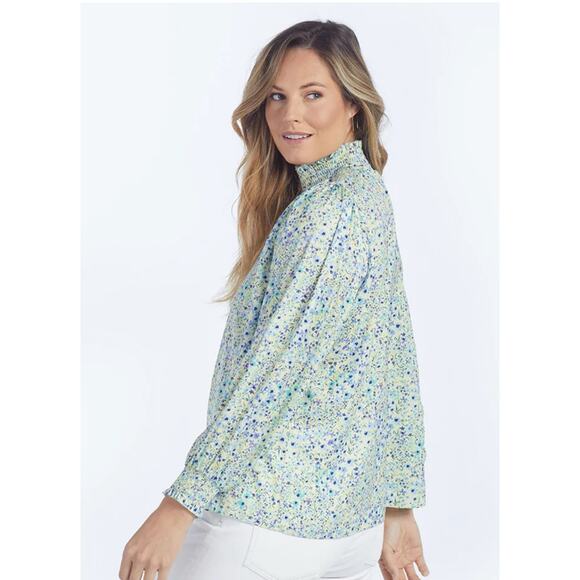 SummerSalt The All Dressed Up Button Up Blouse Floral Smock Collar Cuff 2XL - Picture 4 of 13